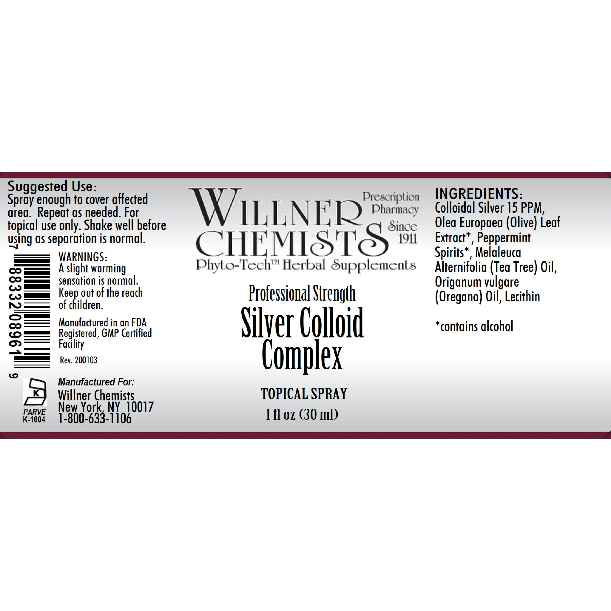 Willner Phyto Tech - Silver Colloid Cmp Spray