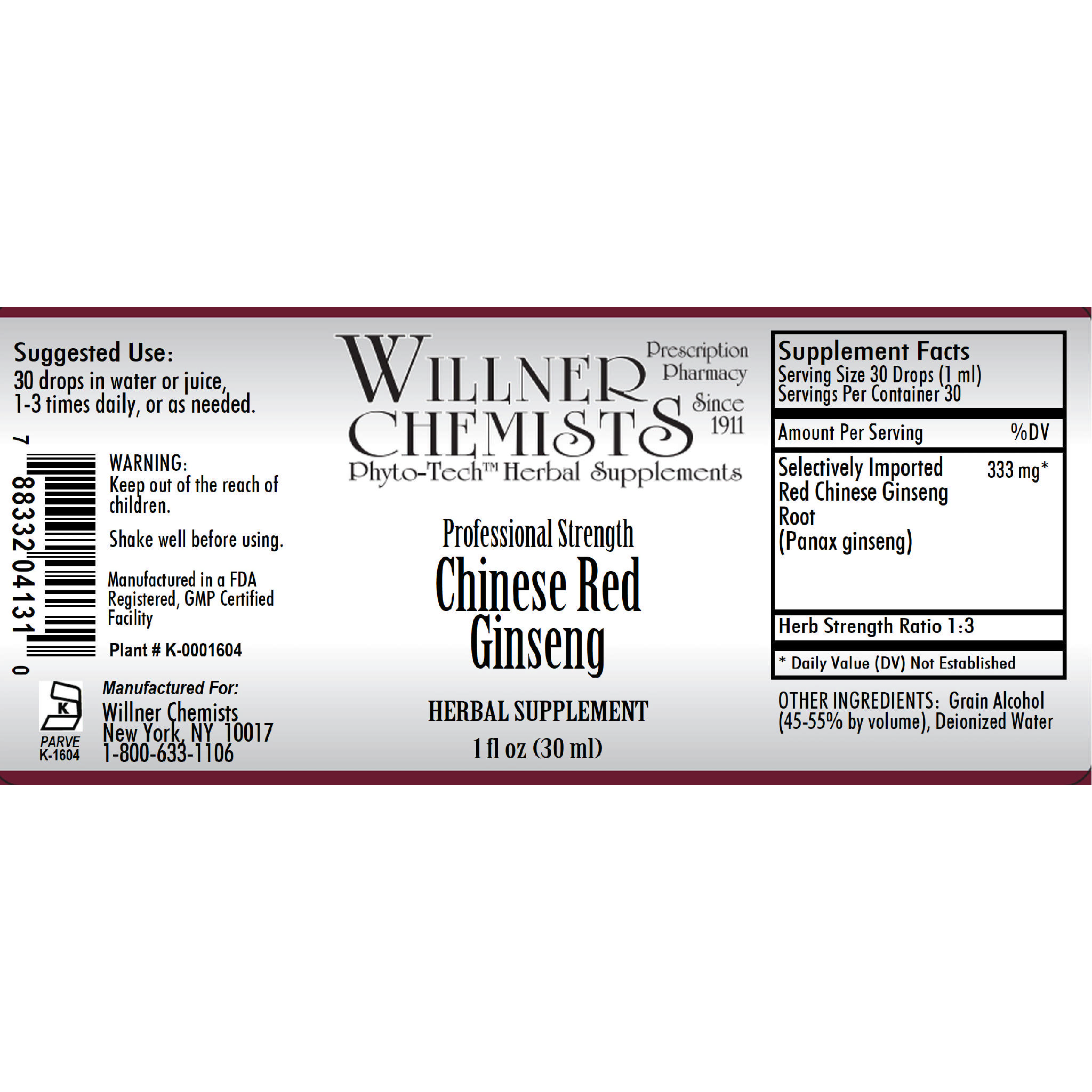 Willner Phyto Tech - Ginseng Chinese Red