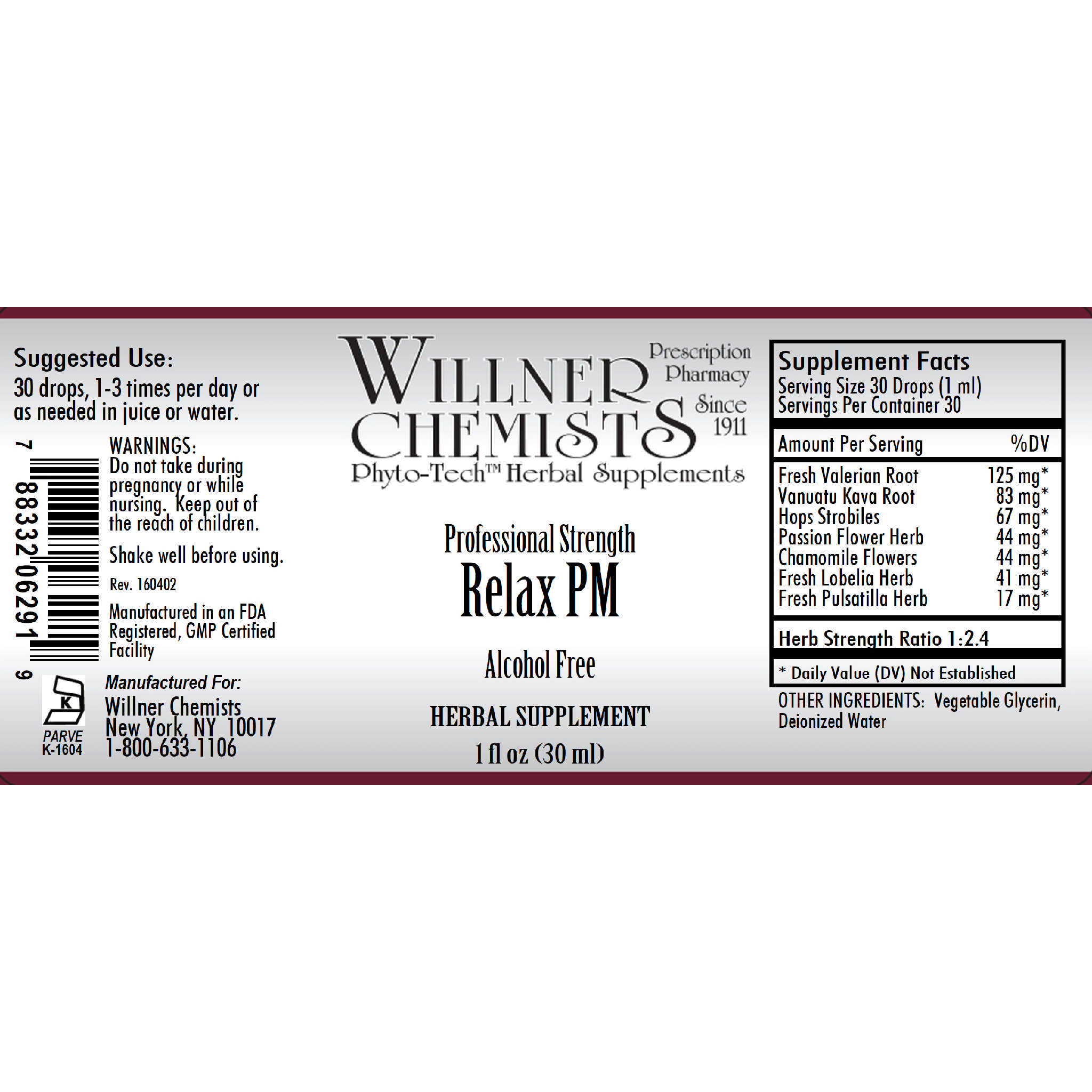 Willner Phyto Tech - Relax Pm Alcohol Free