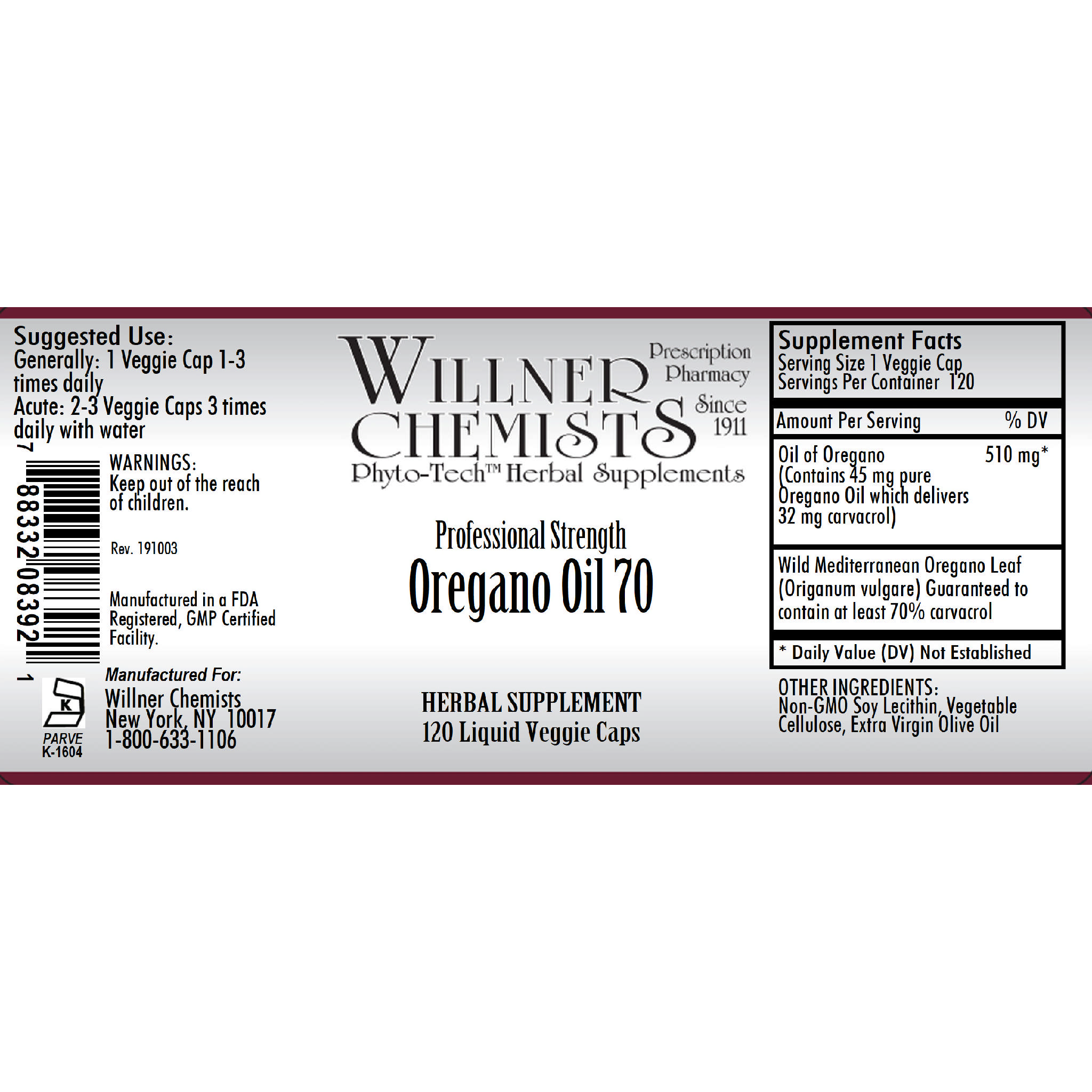 Willner Phyto Tech - Oregano Oil 70