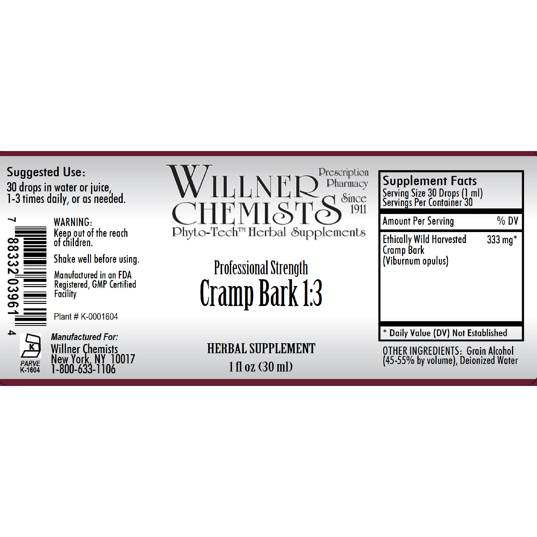 Willner Phyto Tech - Cramp Bark 1:3