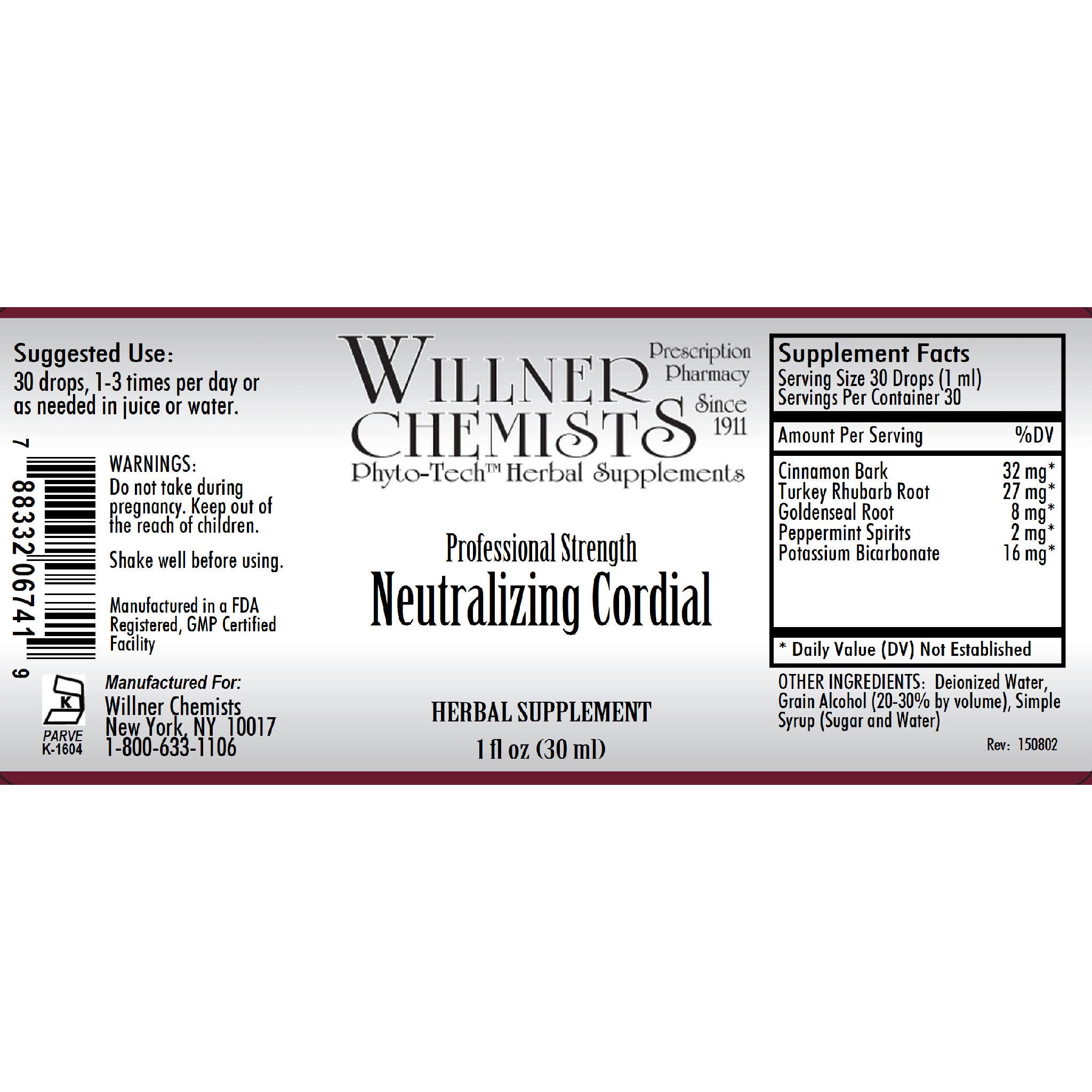 Willner Phyto Tech - Neutralizing Cordial