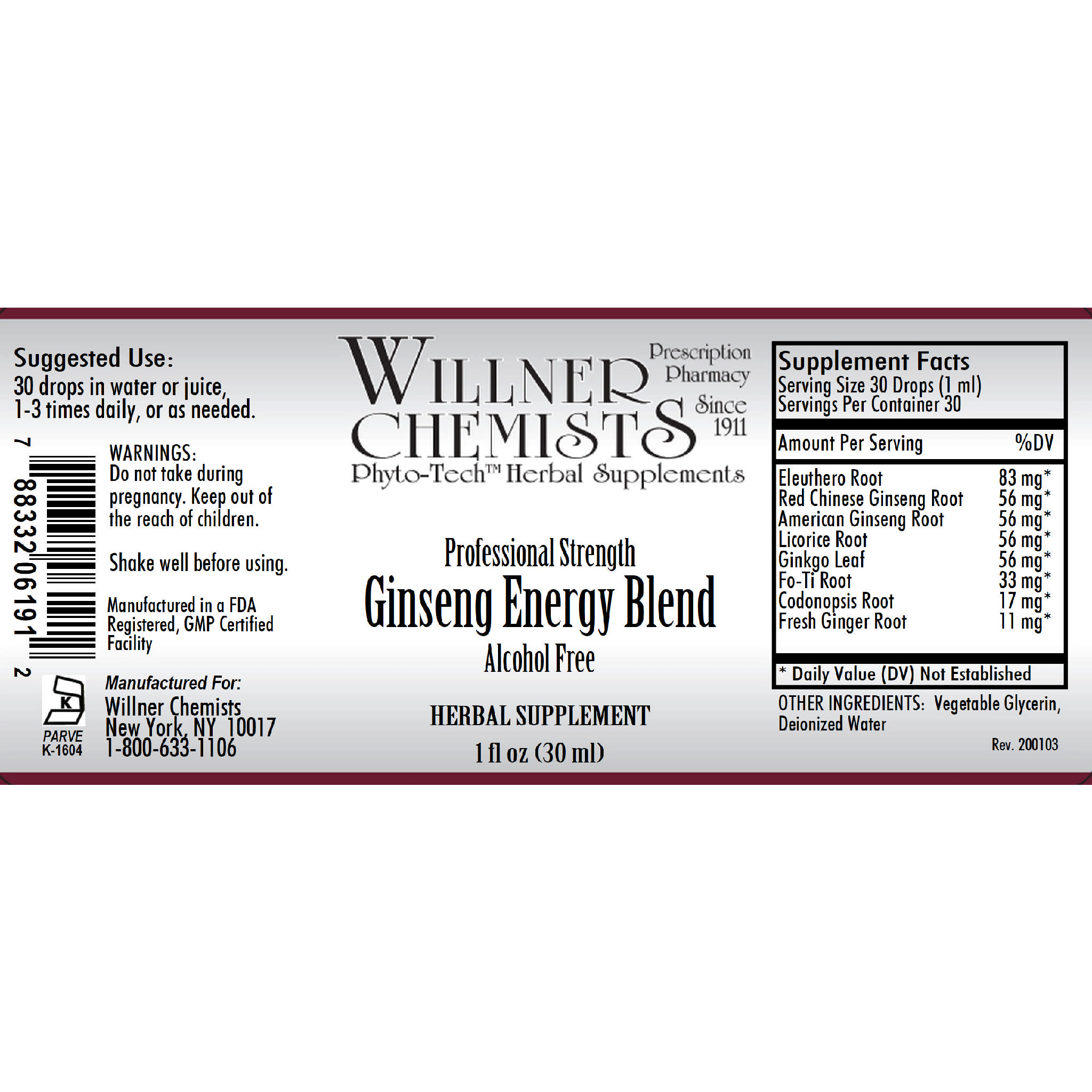 Willner Phyto Tech - Ginseng Energy Blend Af