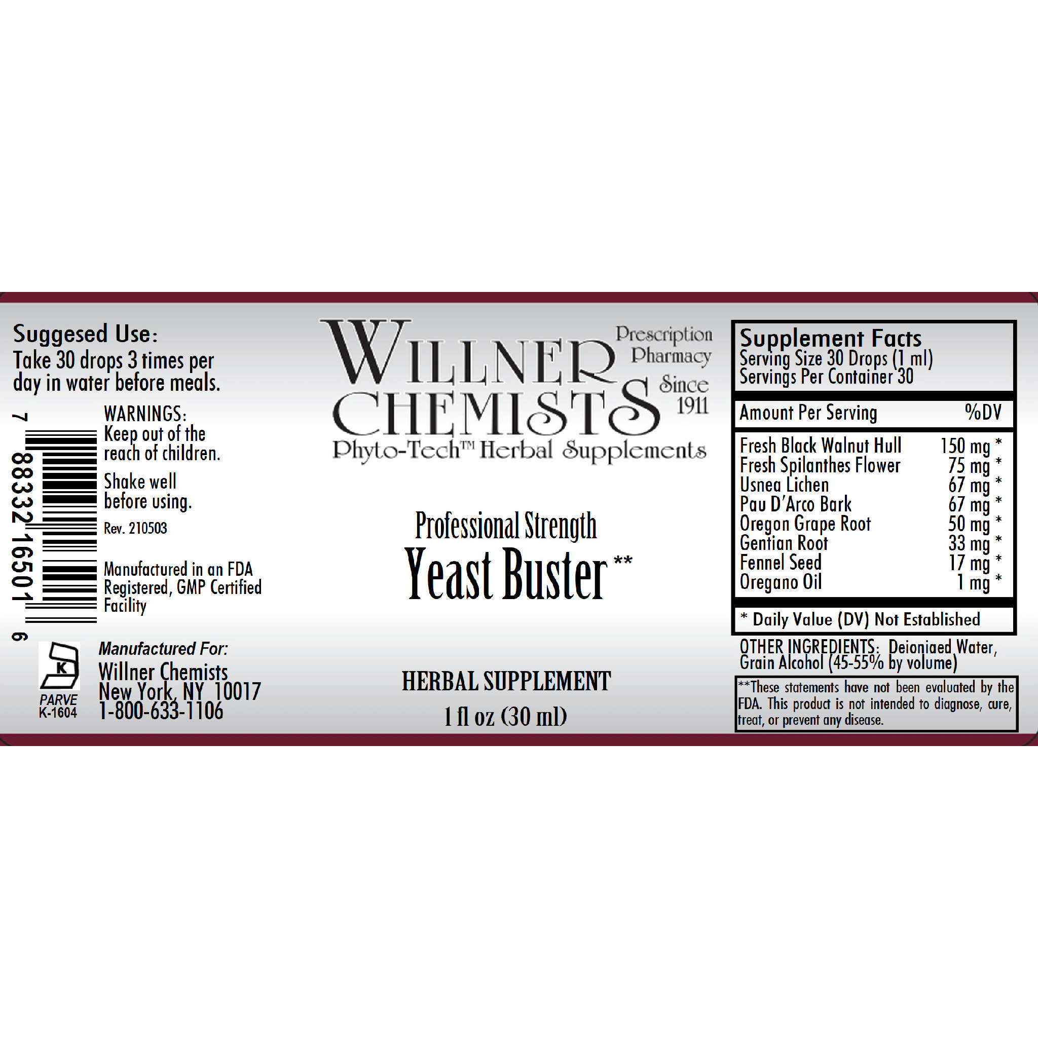 Willner Phyto Tech - Yeast Buster Candida Cmp