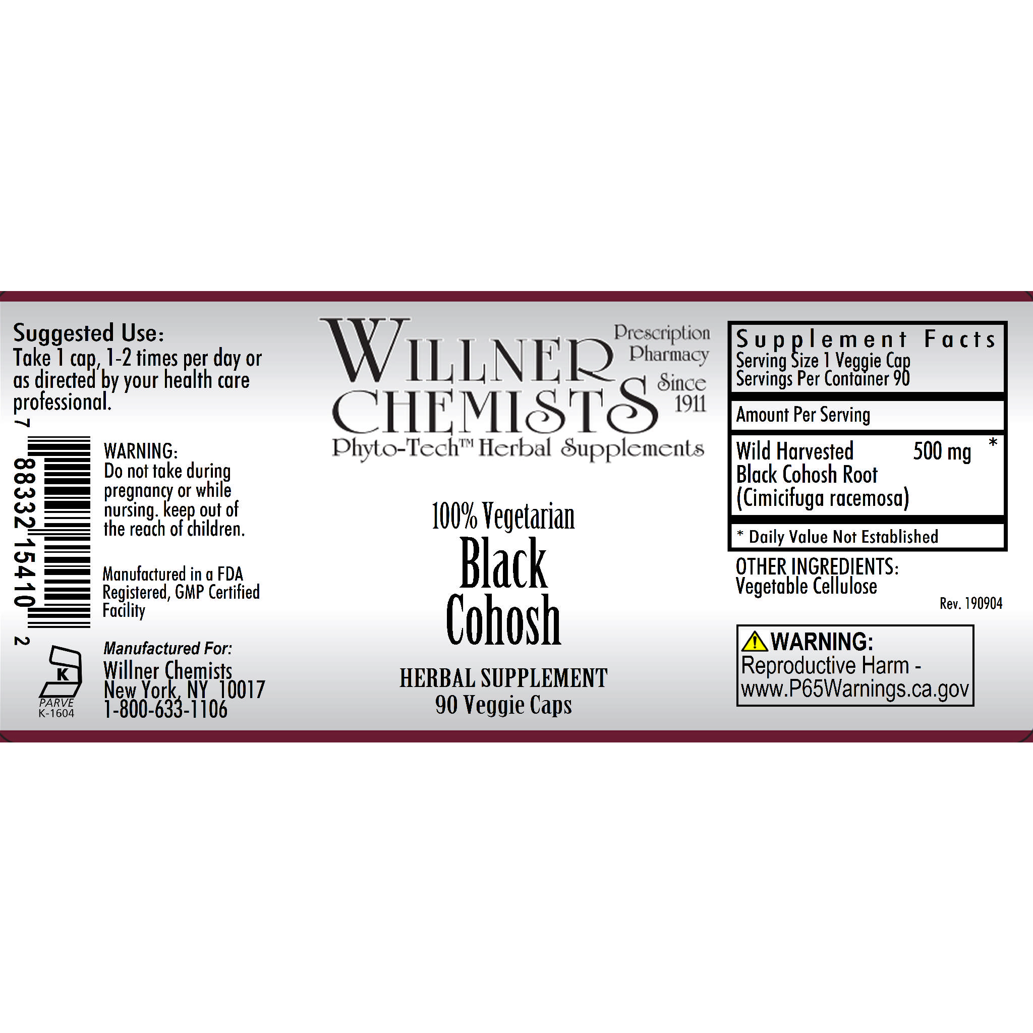 Willner Phyto Tech - Black Cohosh 500 mg