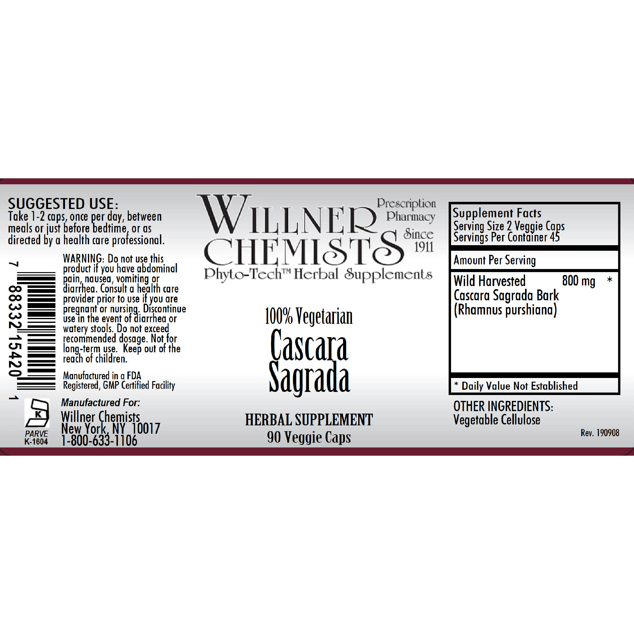 Willner Phyto Tech - Cascara Sagrada 420 mg