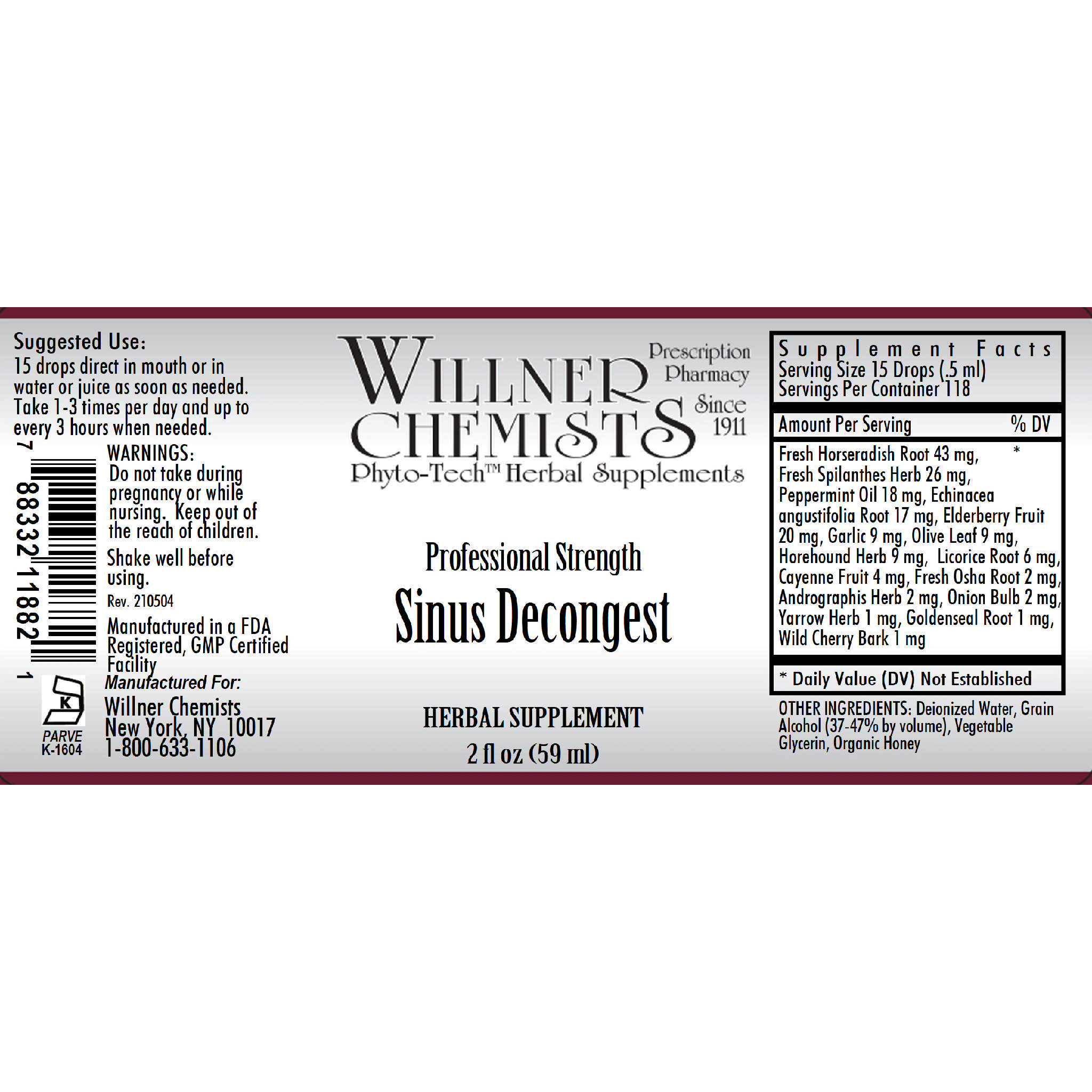 Willner Phyto Tech - Sinus Decongest