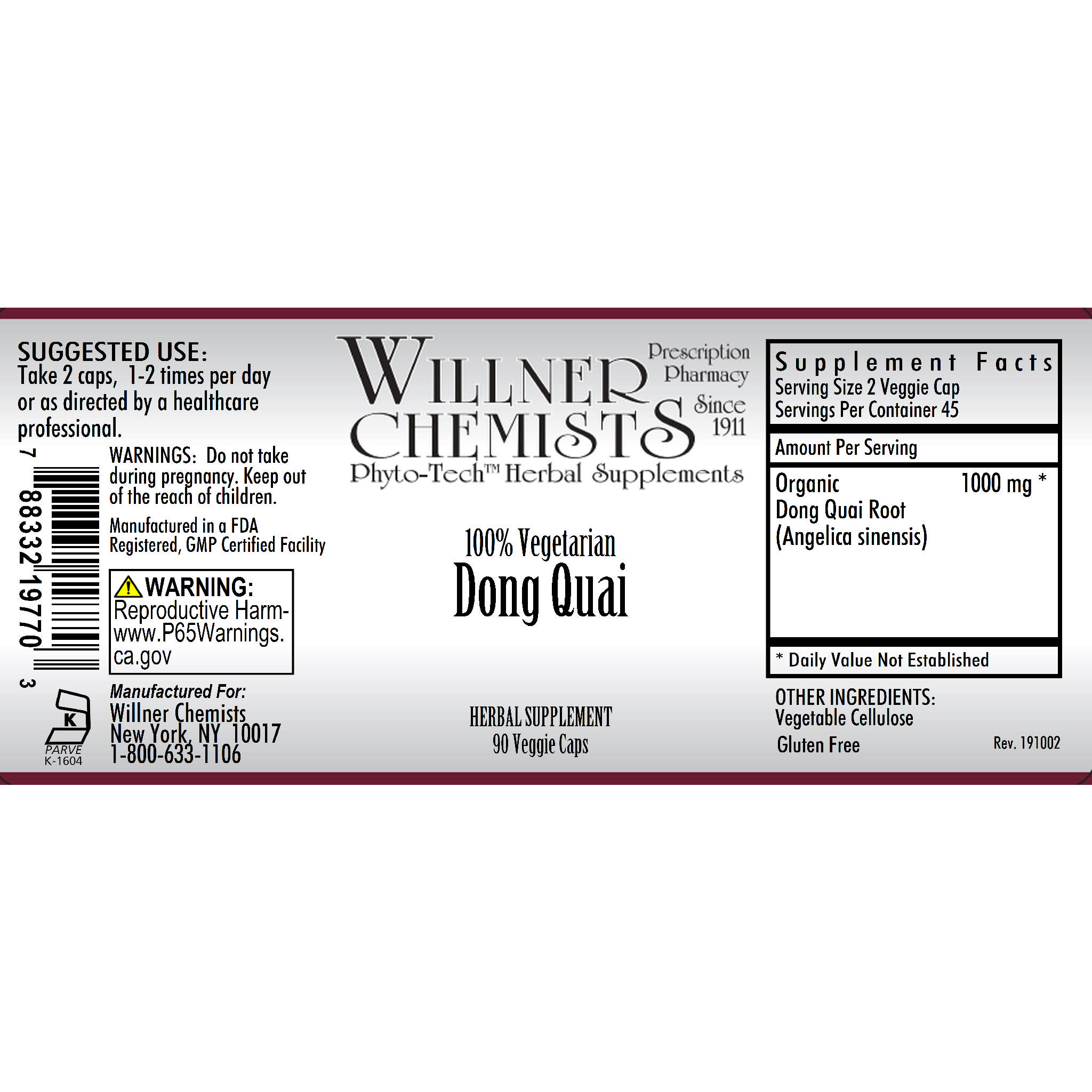 Willner Phyto Tech - Dong Quai Root 500 mg