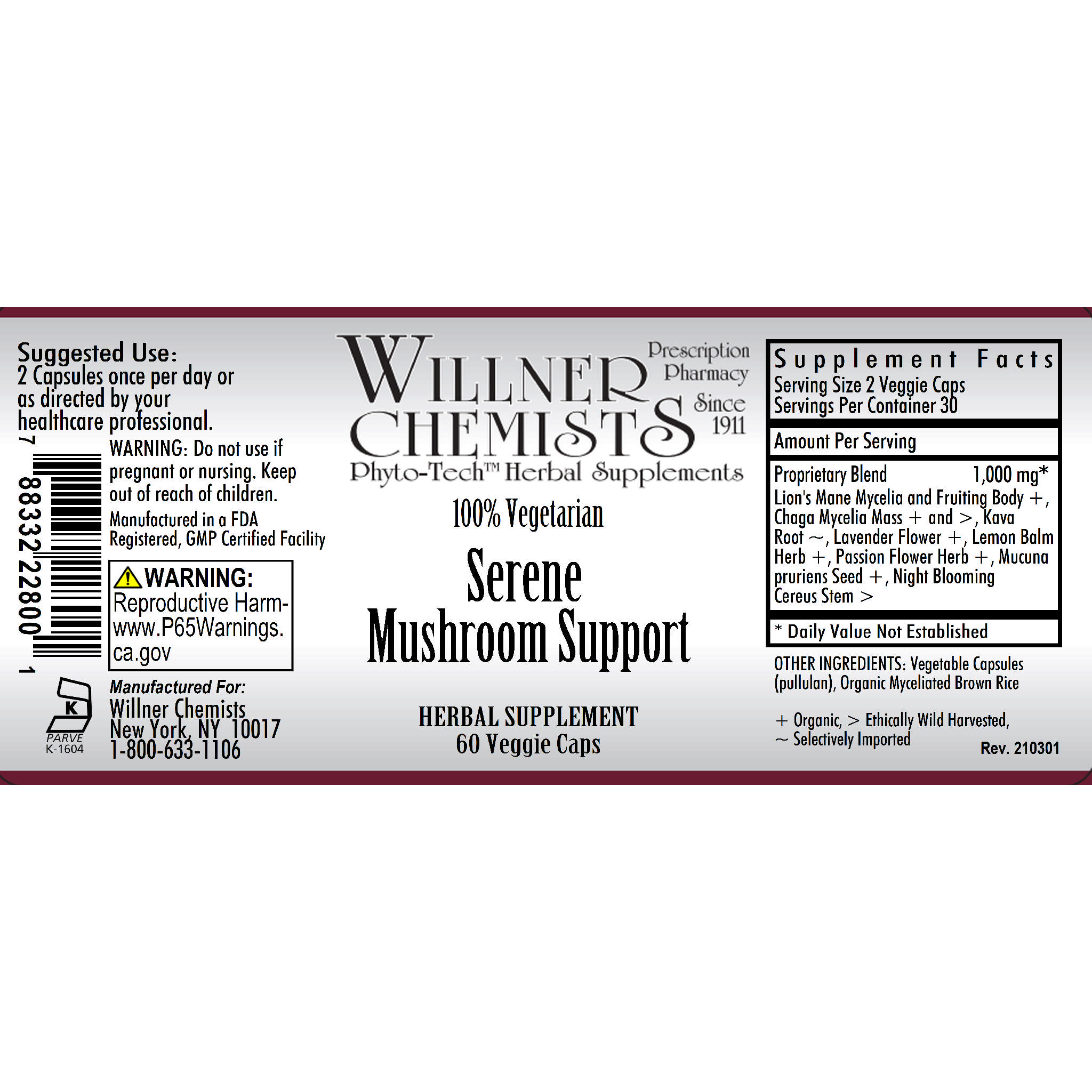 Willner Phyto Tech - Serene Mushroom Supp vCap