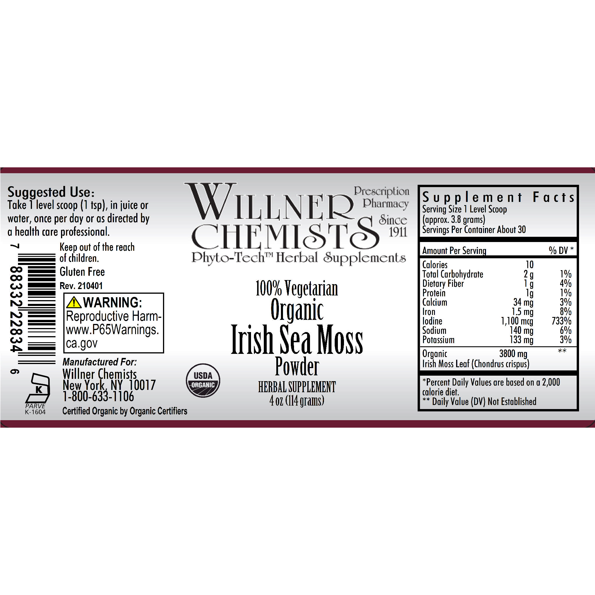 Willner Phyto Tech - Irish Sea Moss powder Org 3000 mg