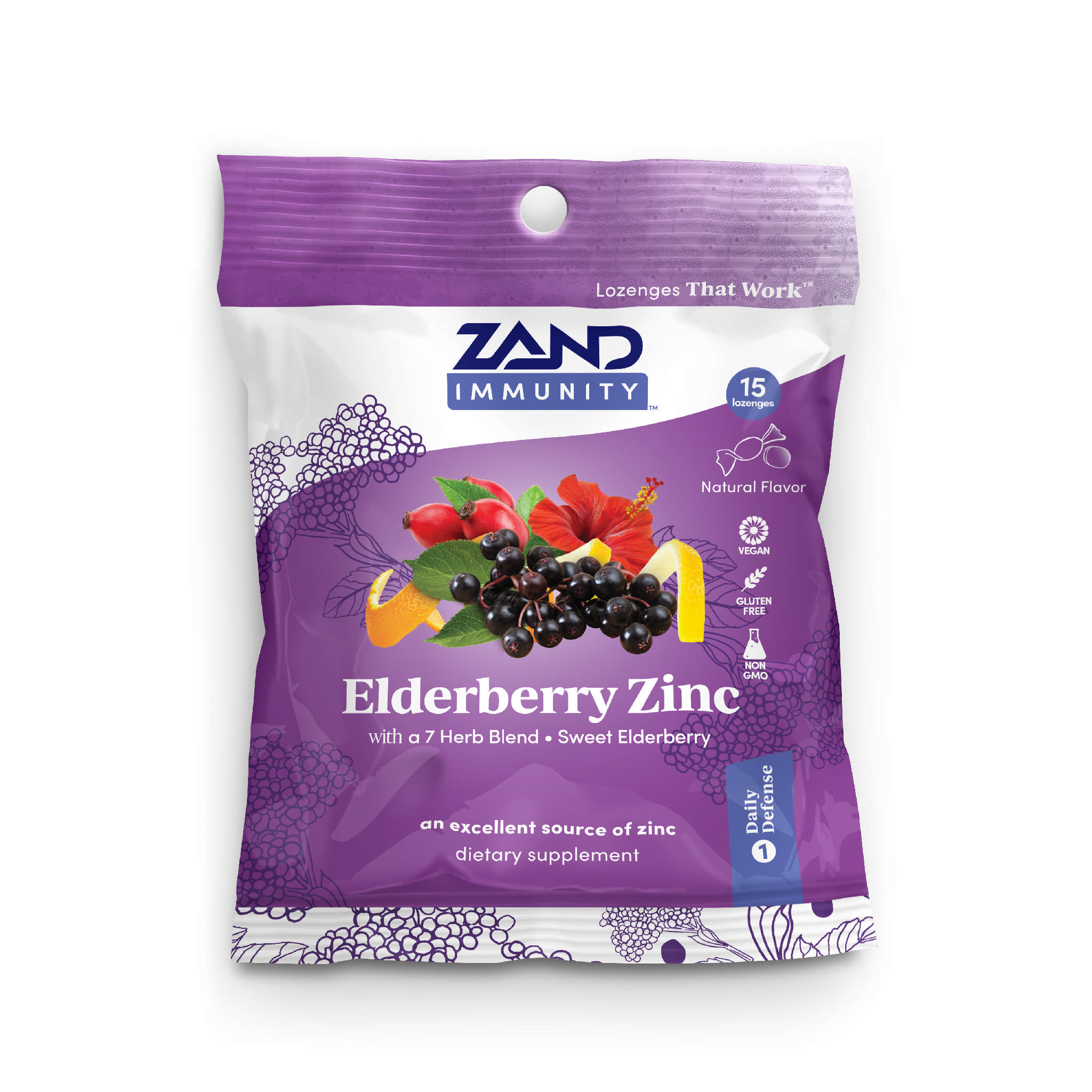 Zand Herbal Formulas - Herbal Lozenges Elderberry